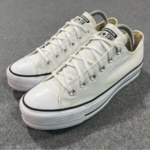 Converse Chuck Taylor All Star Lift Low Platform White/Black Women’s Size 9.5
